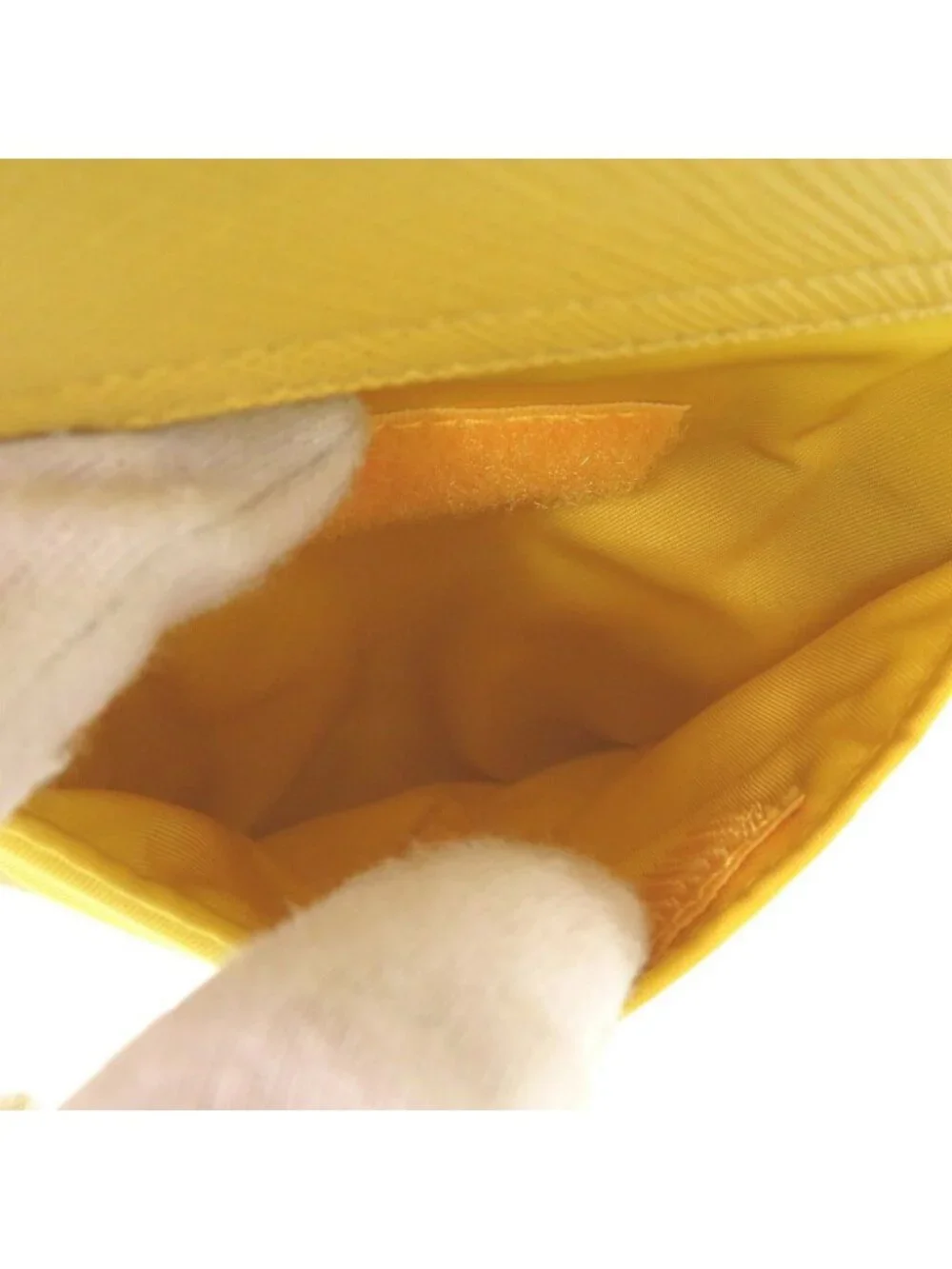 Prada Triangle Nylon Leather Yellow Phone Case Shoulder Pouch